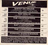 New Cross Venue 15/05/93 Ad